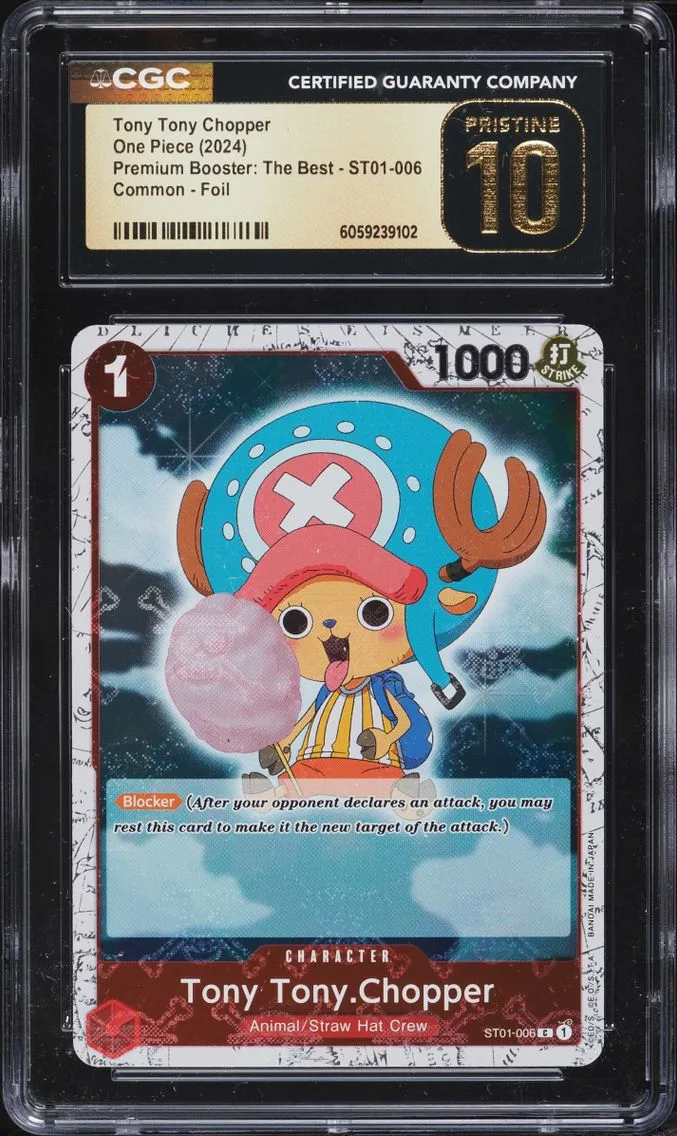 2024 #ST01-006 Tony Tony Chopper CGC 10 One Piece Premium Booster Best Foil