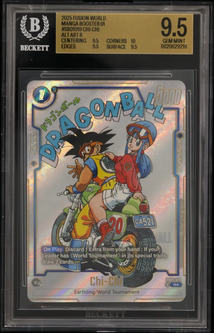 2025 #SB01019 Chi-Chi ALT ART R BGS 9.5 Dragon Ball Super Card Game Fusion World Manga Booster 01