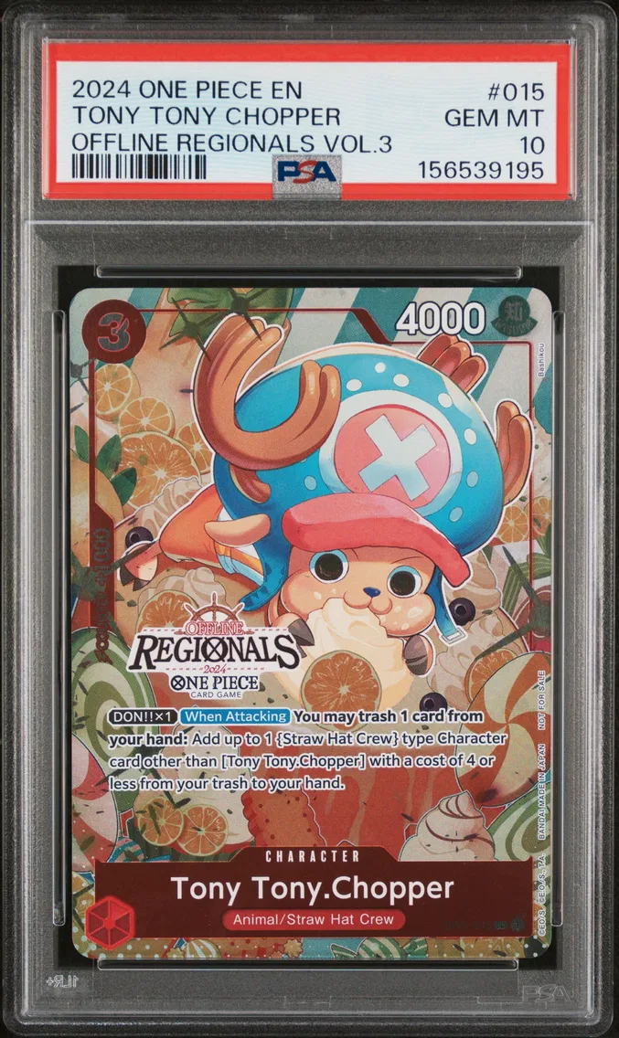 2024 #015 Tony Tony Chopper PSA 10 One Piece Offline Regionals Pack 2024 Vol.3