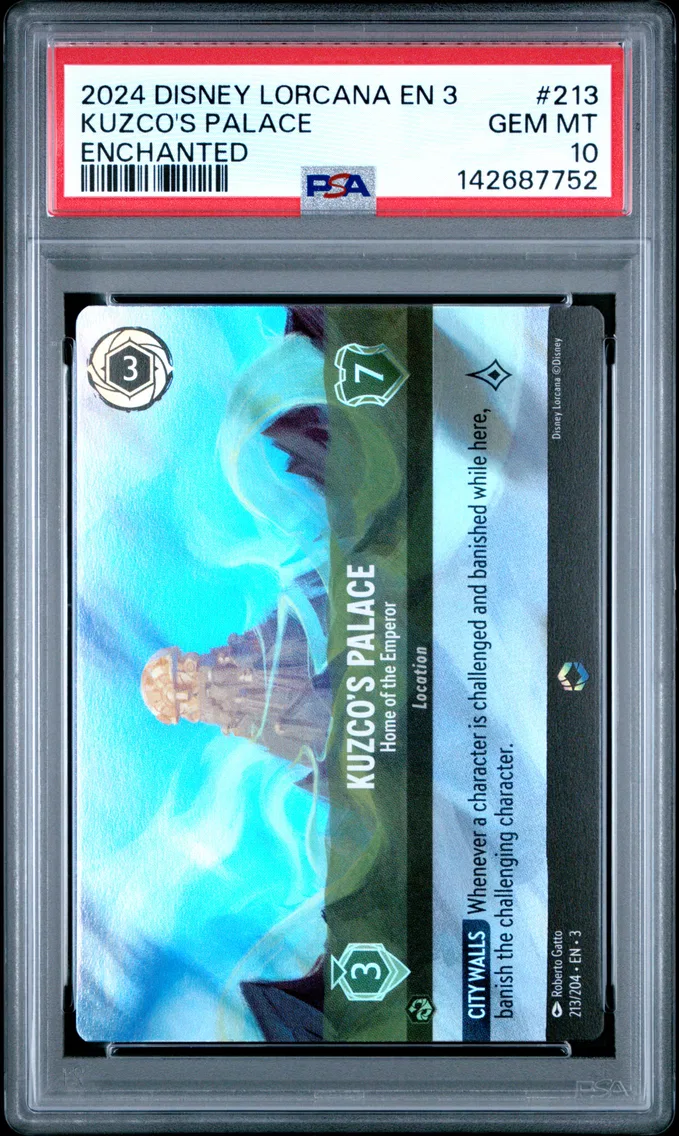 2024 #213 Kuzco's Palace - Home of the Emperor PSA 10 Disney Lorcana EN 3-Into the Inklands