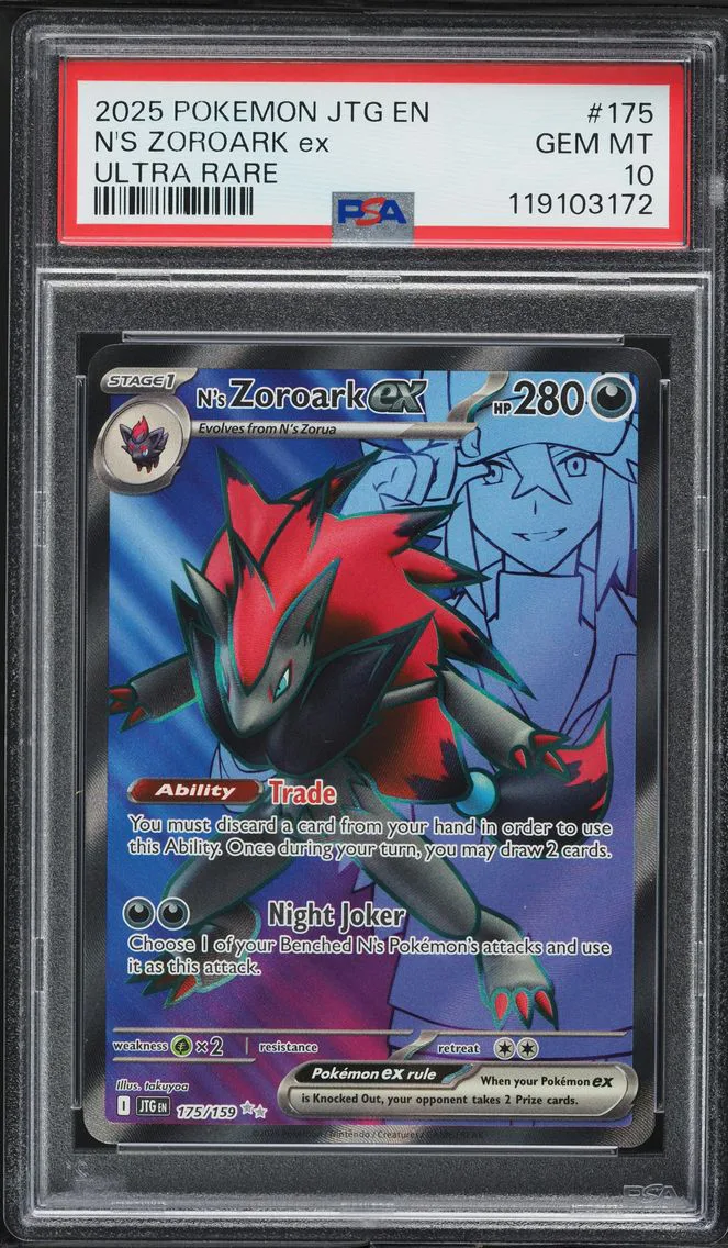 2025 #175 N's Zoroark EX PSA 10 Jtg EN-Journey Together Pokemon