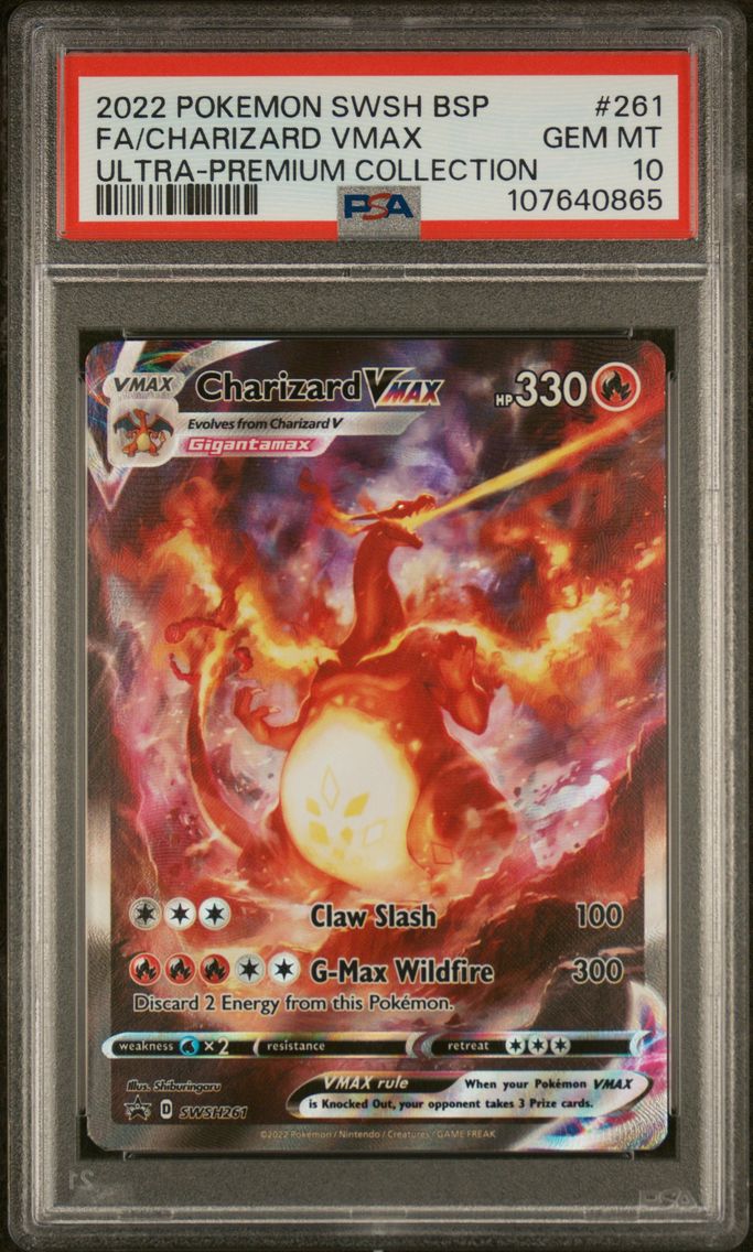 2022 #261 Full Art/Charizard Vmax PSA 10 Swsh Black Star Promo