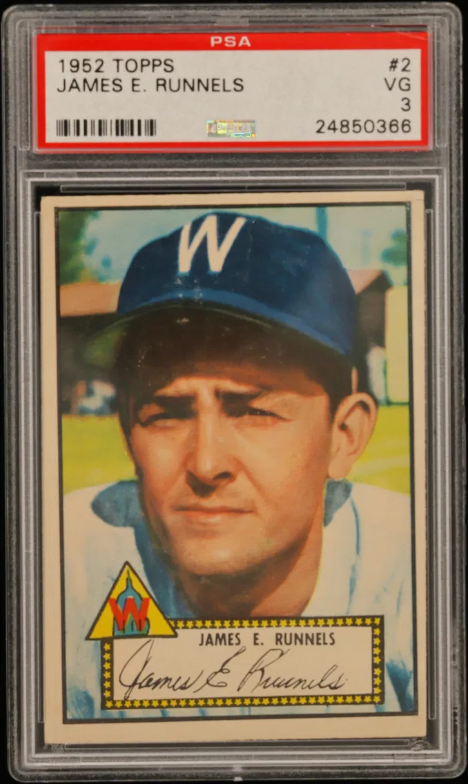 1952 #2 James E. Runnels PSA 3 Topps