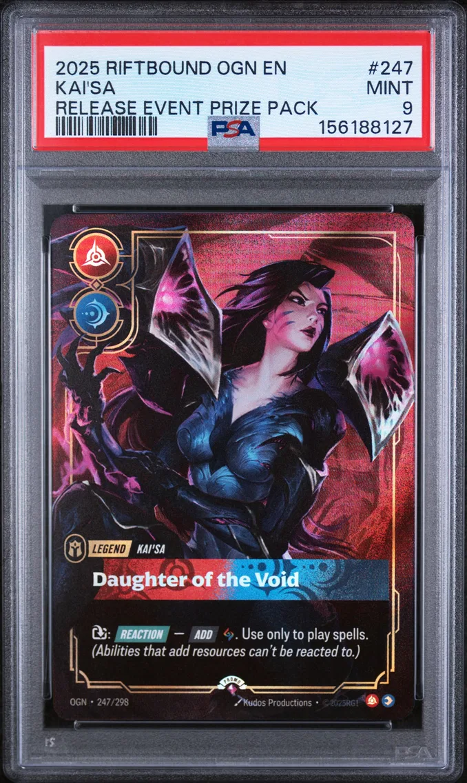2025 #247 Kai'SA - Daughter of the Void PSA 9 Riftbound: League of Legends Ogn-Origins