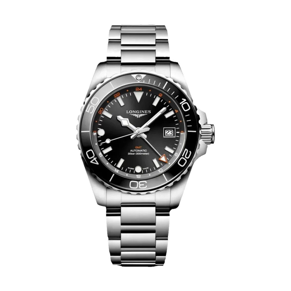 Longines HydroConquest GMT 41mm - Black on Bracelet