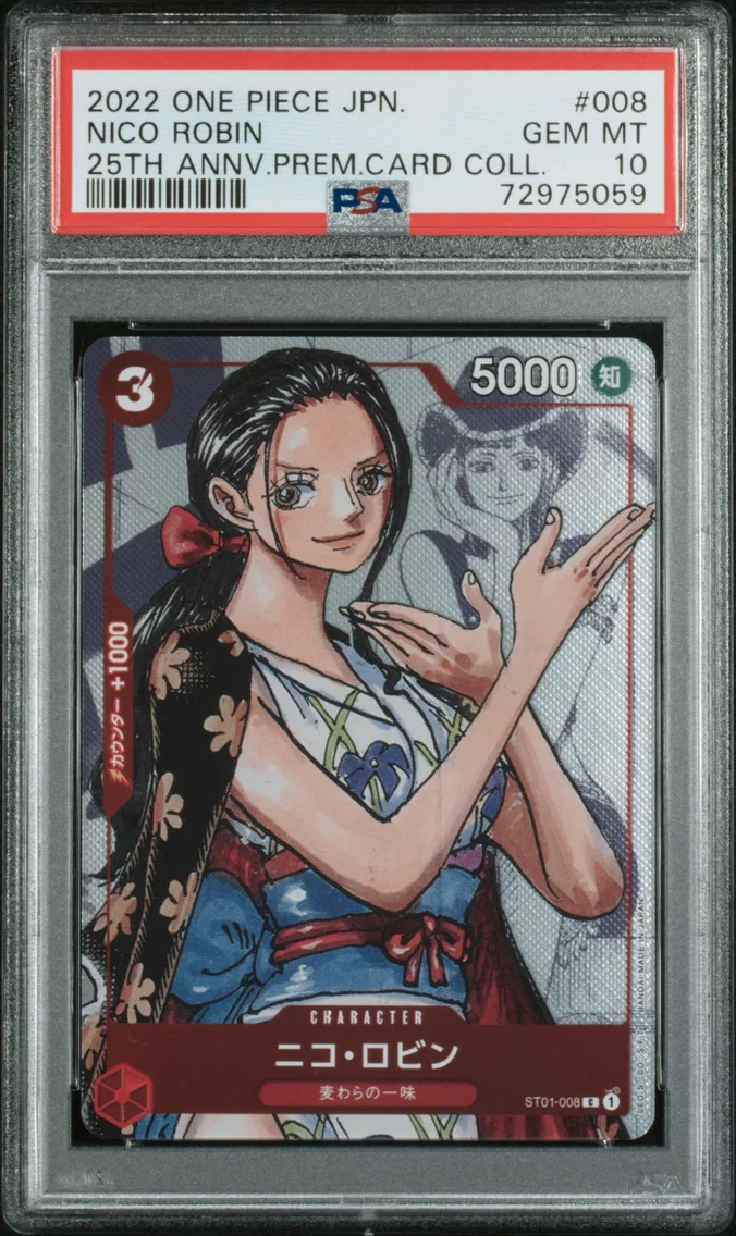 2022 #008 Nico Robin PSA 10 One Piece Japanese 25th Anniversary Premium Card Collection