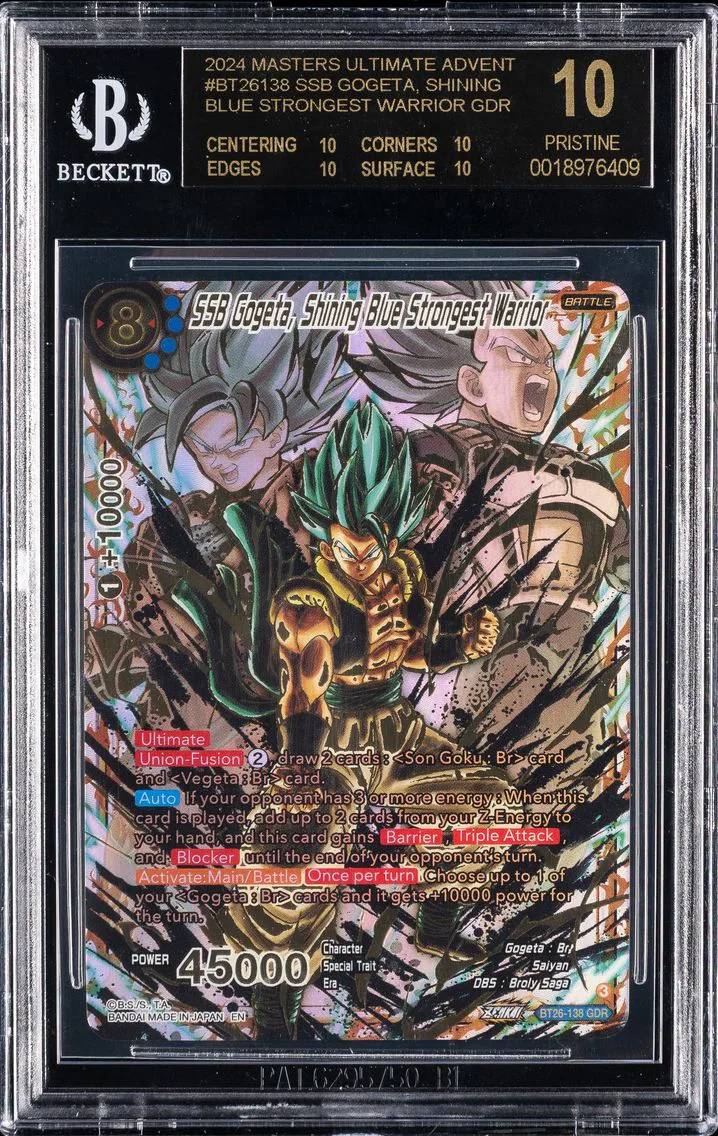 2024 #BT26-138 SSB Gogeta, Shining Blue Strongest Warrior BGS 10 Black Label Dragon Ball Super Card Game Masters Series 26 Ultimate Advent