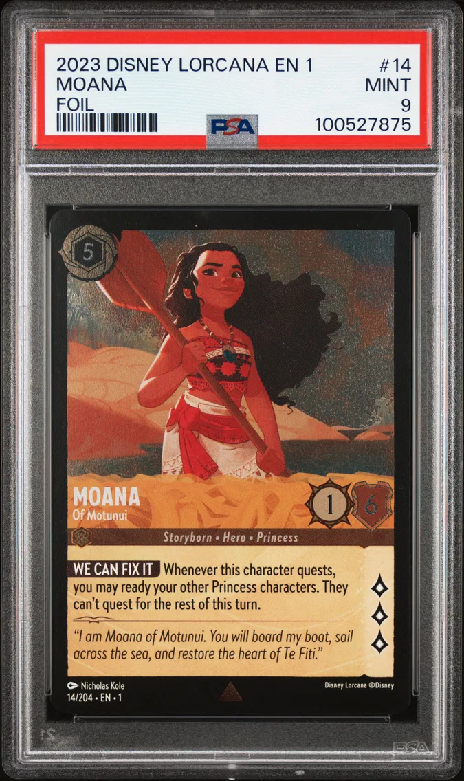 2023 #14 Moana - of Motunui PSA 9 Disney Lorcana EN 1-the First Chapter
