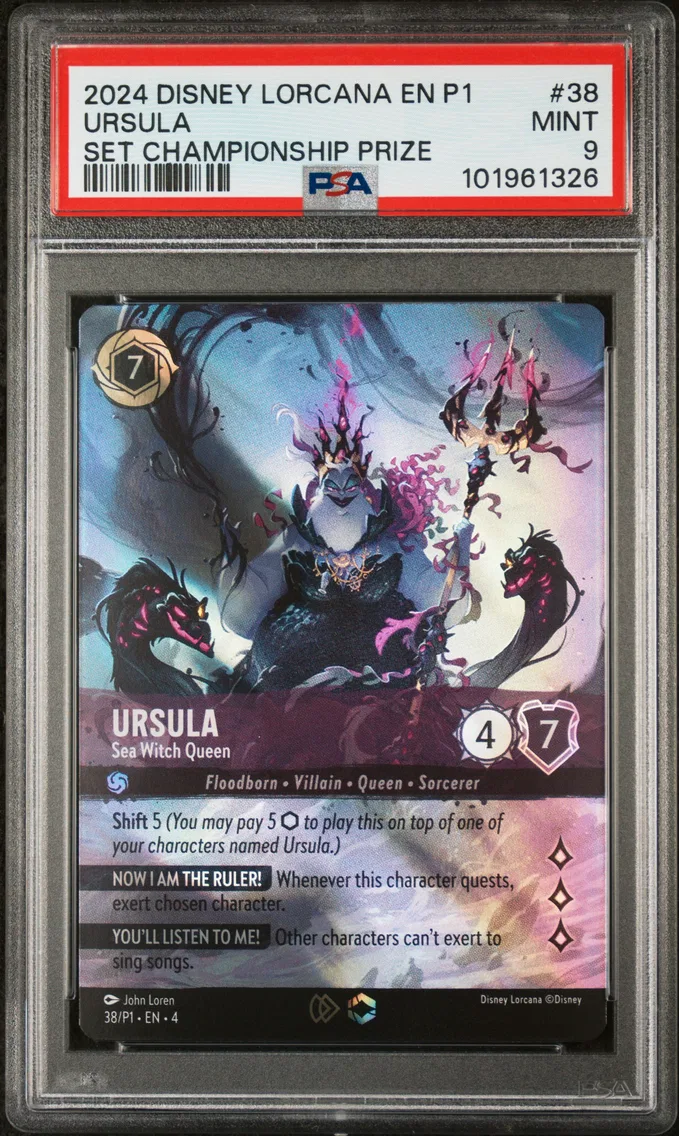 2024 #38 Ursula - Sea Witch Queen PSA 9 Disney Lorcana EN P1-Promo