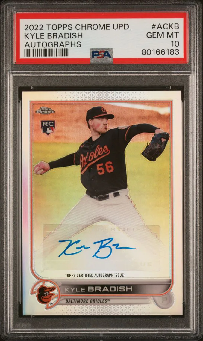 2022 #ACKB Kyle Bradish PSA 10 Topps Chrome Update Autographs
