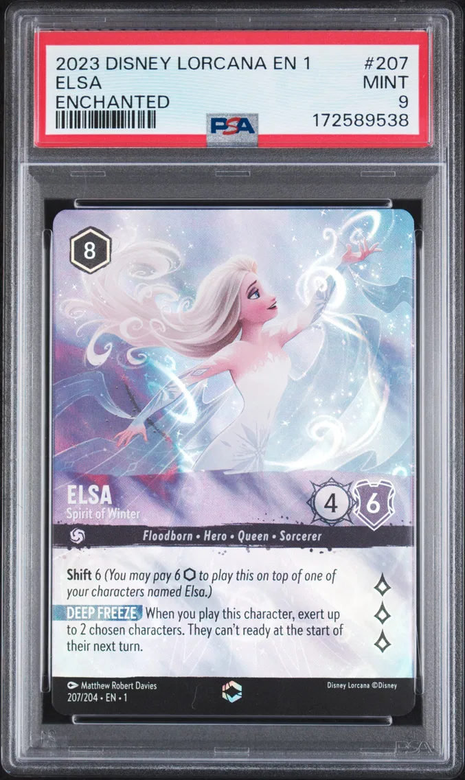 2023 #207 Elsa - Spirit of Winter PSA 9 Disney Lorcana EN 1-the First Chapter