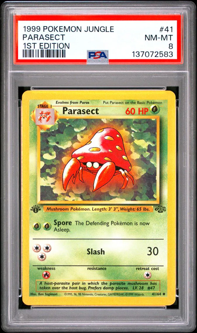 1999 #41 Parasect 1st Edition PSA 8 Jungle