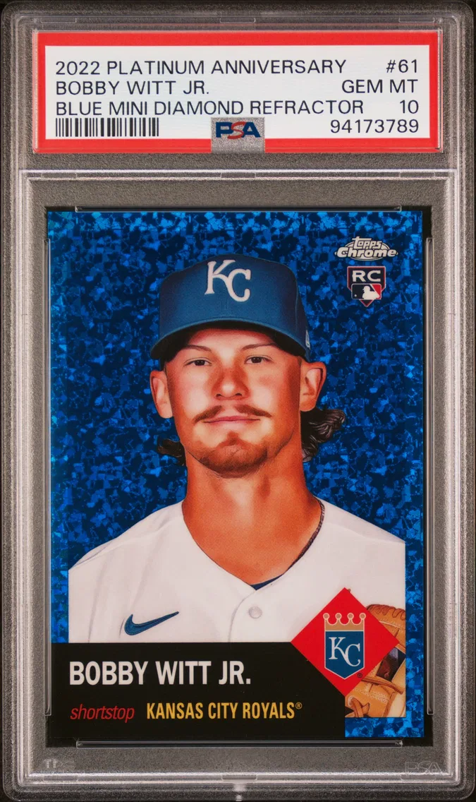 2022 #61 Bobby Witt Jr. PSA 10 Topps Chrome Platinum Anniversary