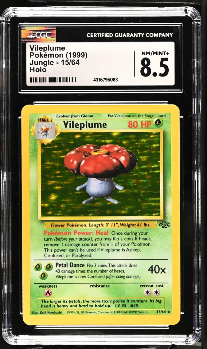 1999 #15 Vileplume CGC 8.5 Jungle - Unlimited - English