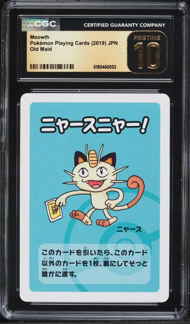 2019 Pokemon Japanese Playing Cards Old Maid Meowth CGC 10 PRISTINE