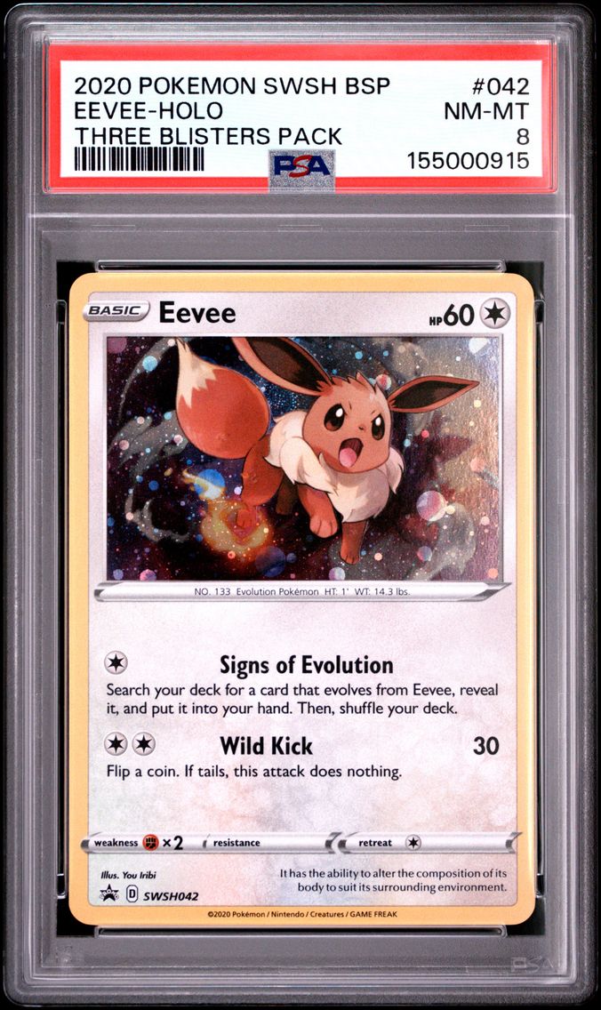 2020 #042 Eevee-Holo PSA 8 Swsh 