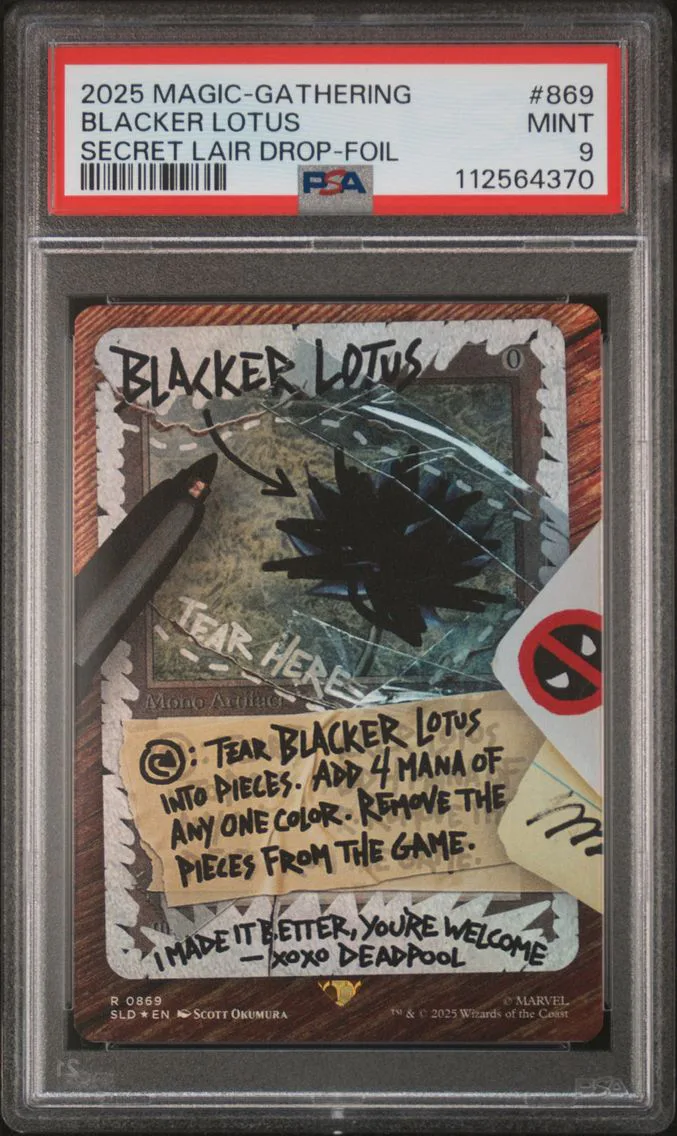 2025 #869 Blacker Lotus PSA 9 Secret Lair Drop Magic the Gathering