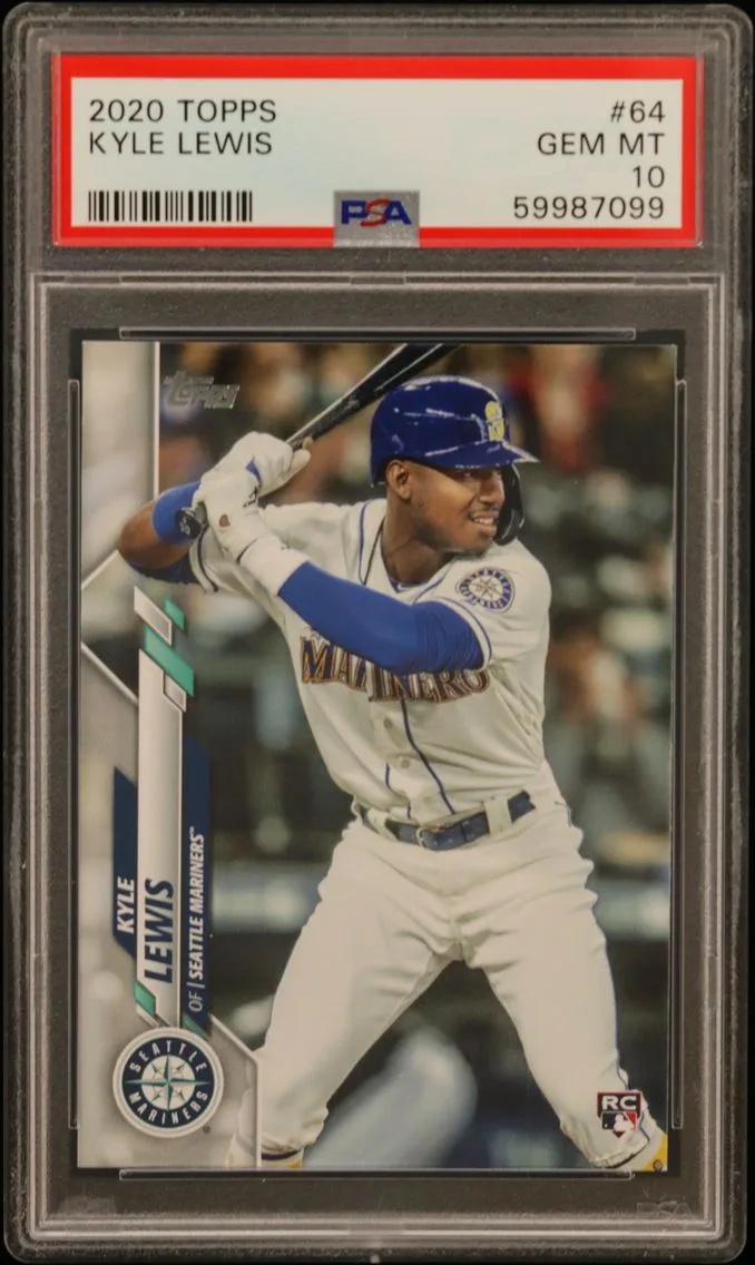 2020 #64 Kyle Lewis PSA 10 Topps