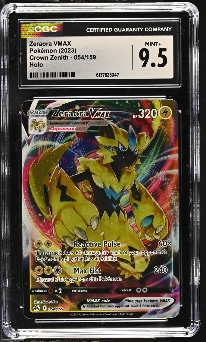 2023 Crown Zenith - English Zeraora VMAX #054 CGC 9.5