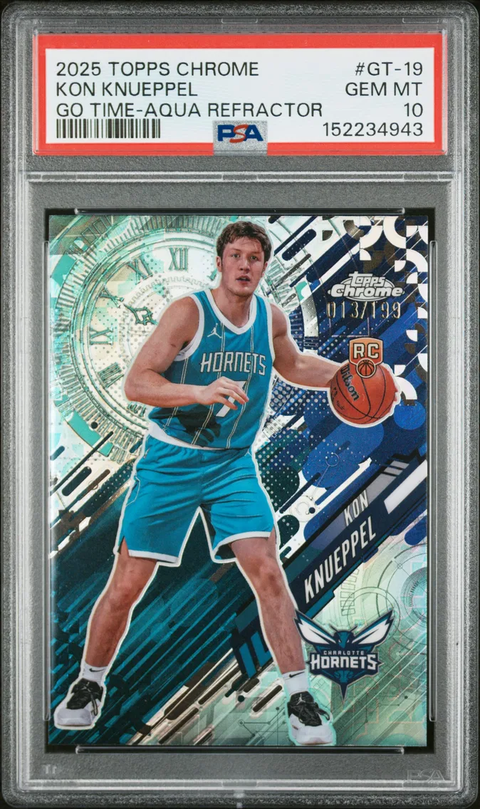 2025 #GT-19 Kon Knueppel PSA 10 Topps Chrome Go Time
