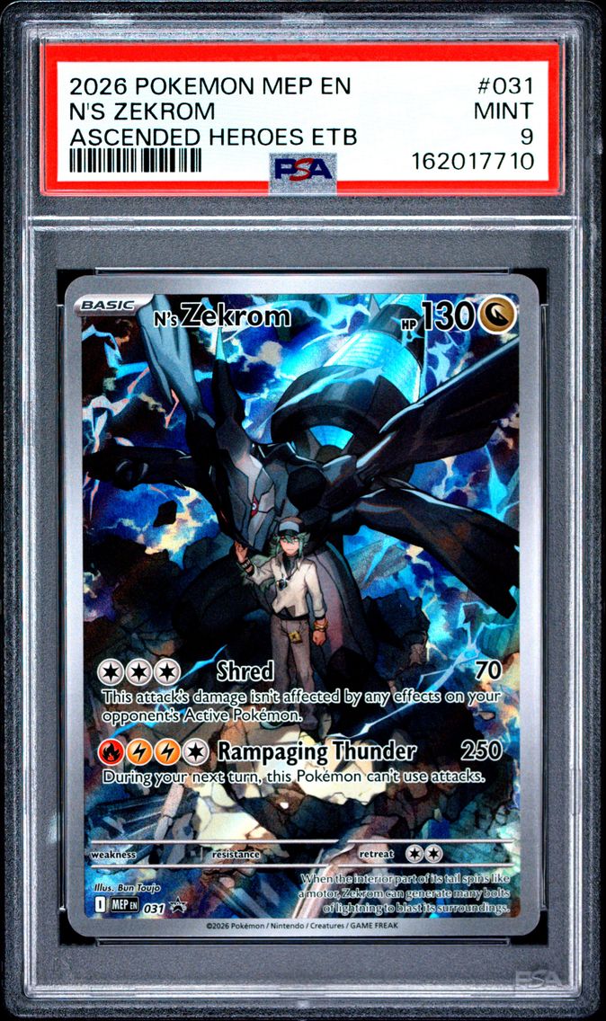 2026 #031 N's Zekrom PSA 9 Mep EN-Me Black Star Promo