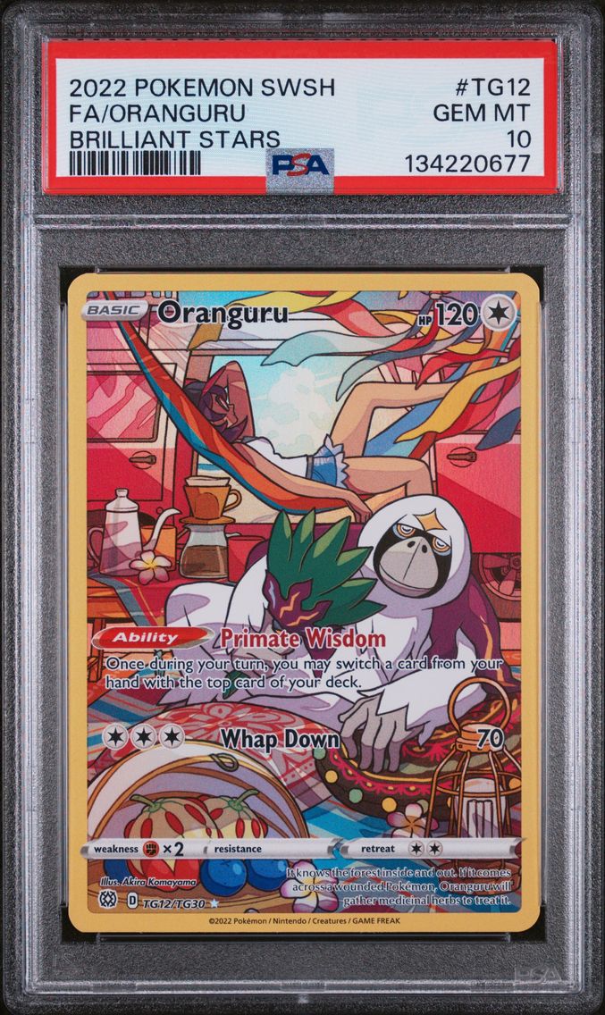 2022 #TG12 Full Art/Oranguru PSA 10 Sword & Shield Brilliant Stars