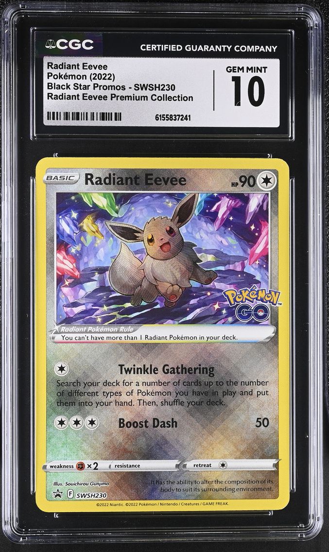 2022 #SWSH230 Radiant Eevee CGC 10 Black Star Promos - Sword & Shield - English