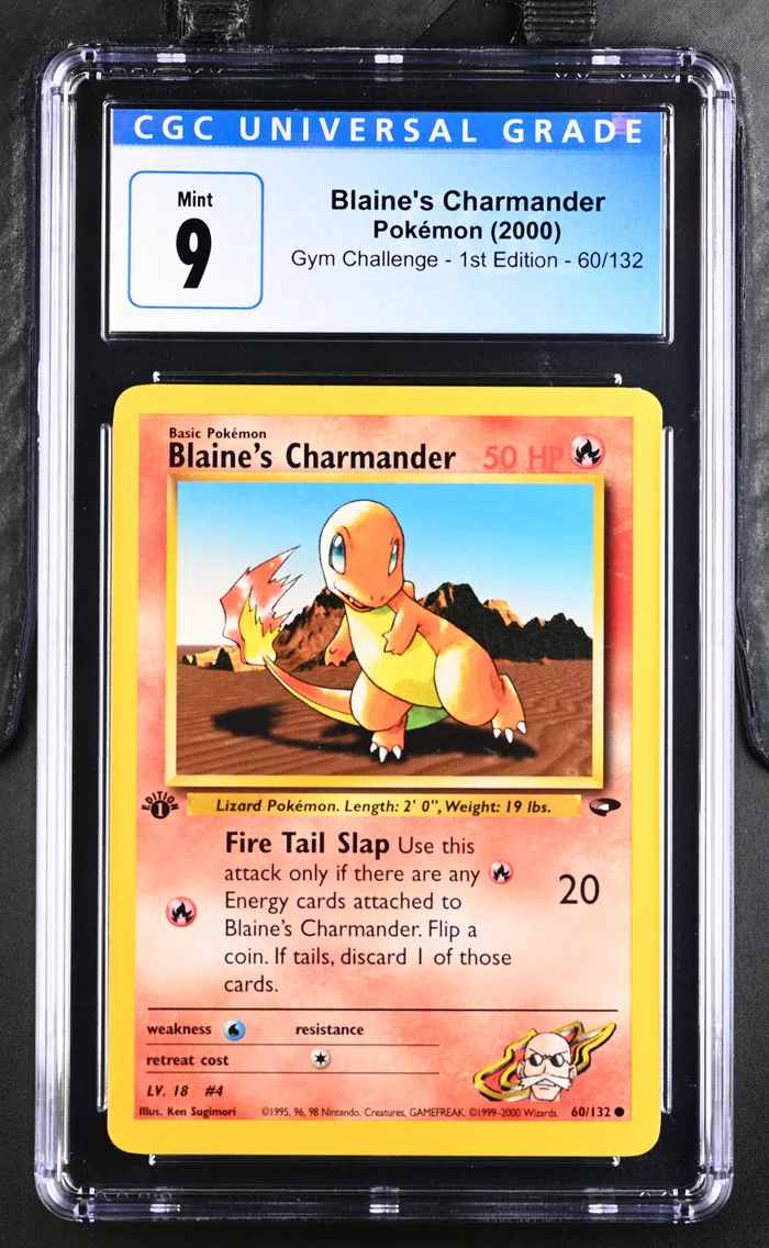 2000 #60 Blaine's Charmander CGC 9 Gym Challenge - 1st Edition - English