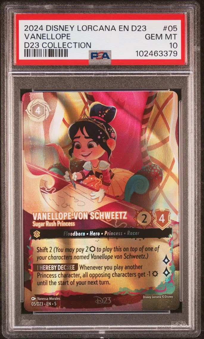 2024 #05 Vanellope Von Schweetz - Sugar Rush Princess PSA 10 Disney Lorcana EN D23-D23 Expo Promo