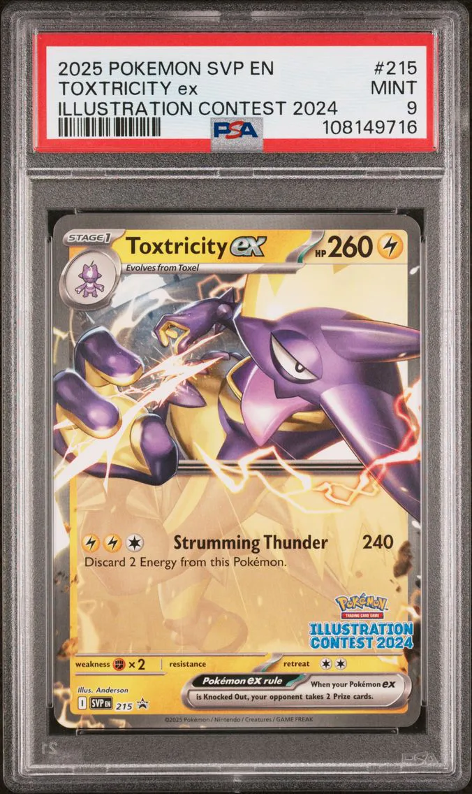 2025 #215 Toxtricity EX PSA 9 Svp EN-SV Black Star Promo