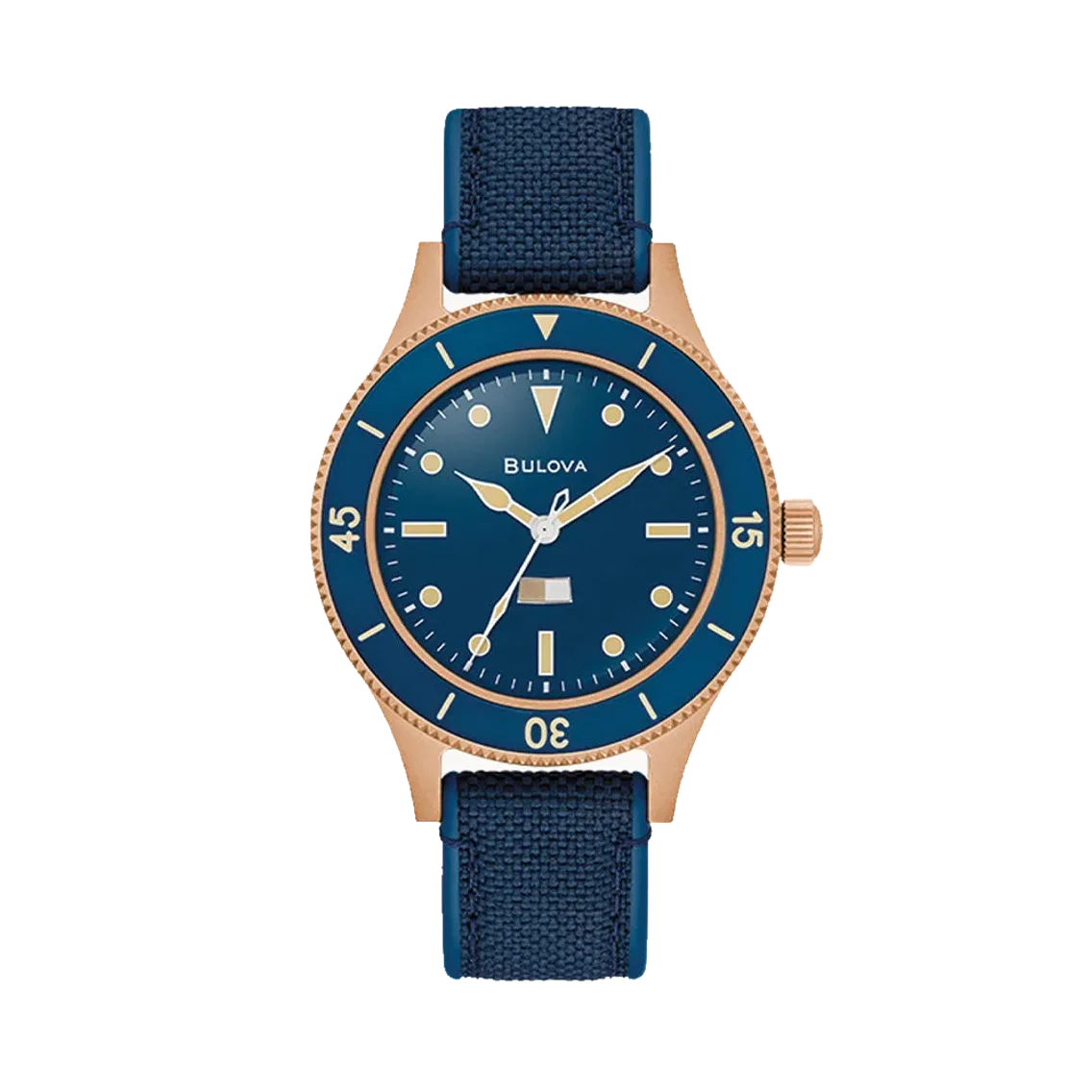 Bulova MIL-SHIPS Bronze Special Edition 41mm - Blue on Strap