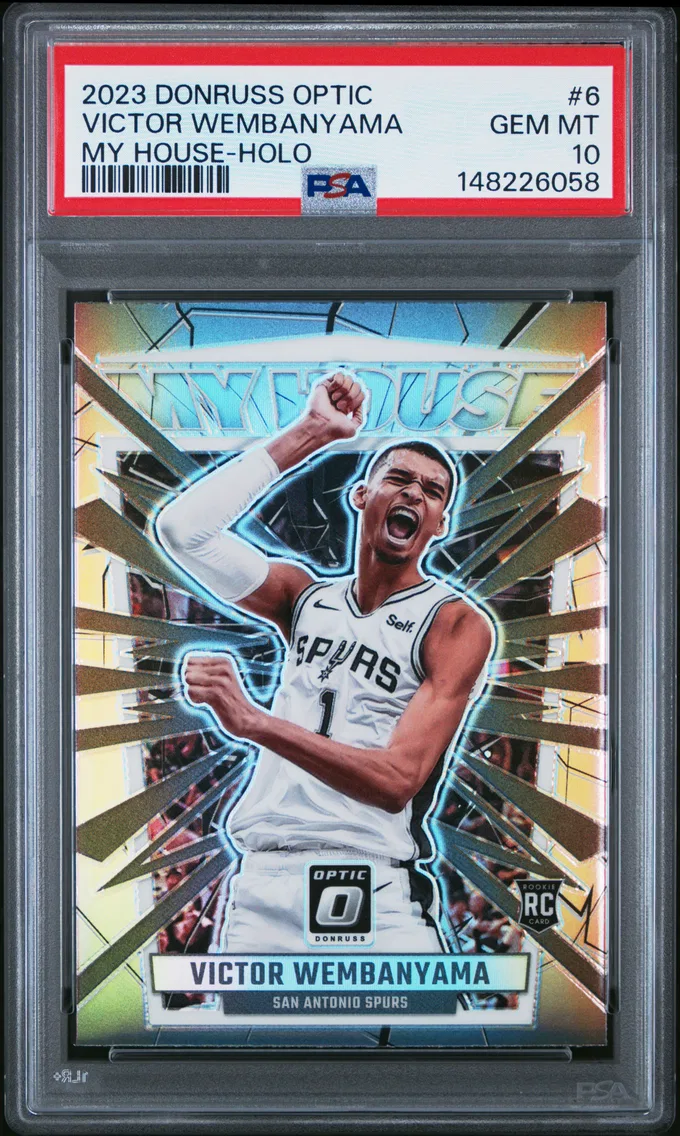 2023 #6 Victor Wembanyama PSA 10 Panini Donruss Optic My House