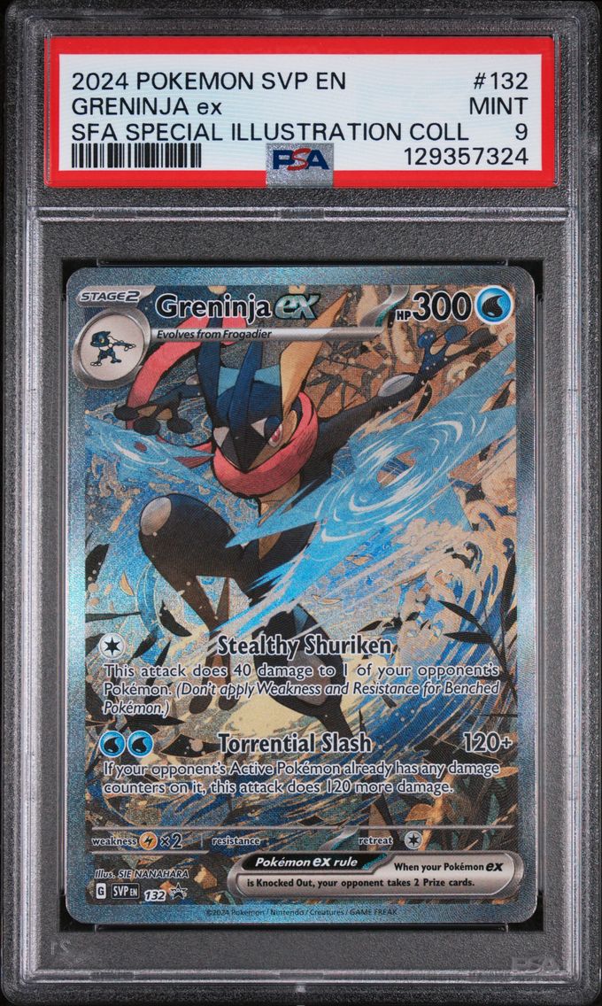 2024 #132 Greninja EX PSA 9 Svp EN-SV Black Star Promo