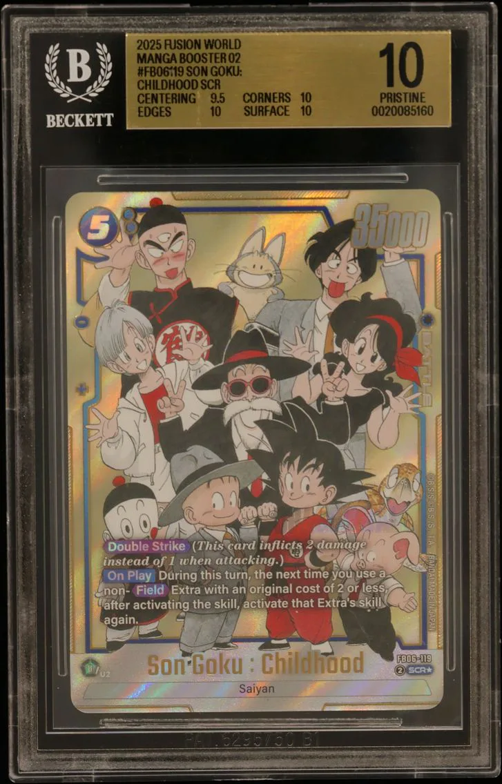 2025 #FB06119 Son Goku : Childhood ALT ART SCR BGS 10 Dragon Ball Super Card Game Fusion World Manga Booster 02