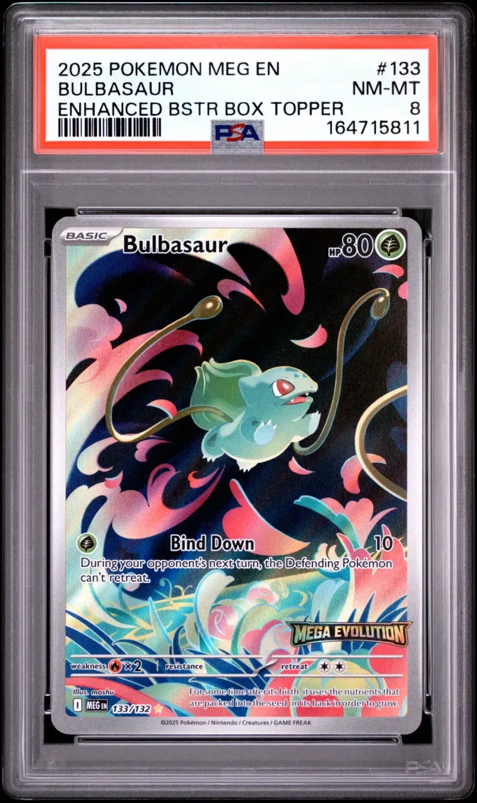 2025 #133 BULBASAUR PSA 8 Meg EN-Mega Evolution