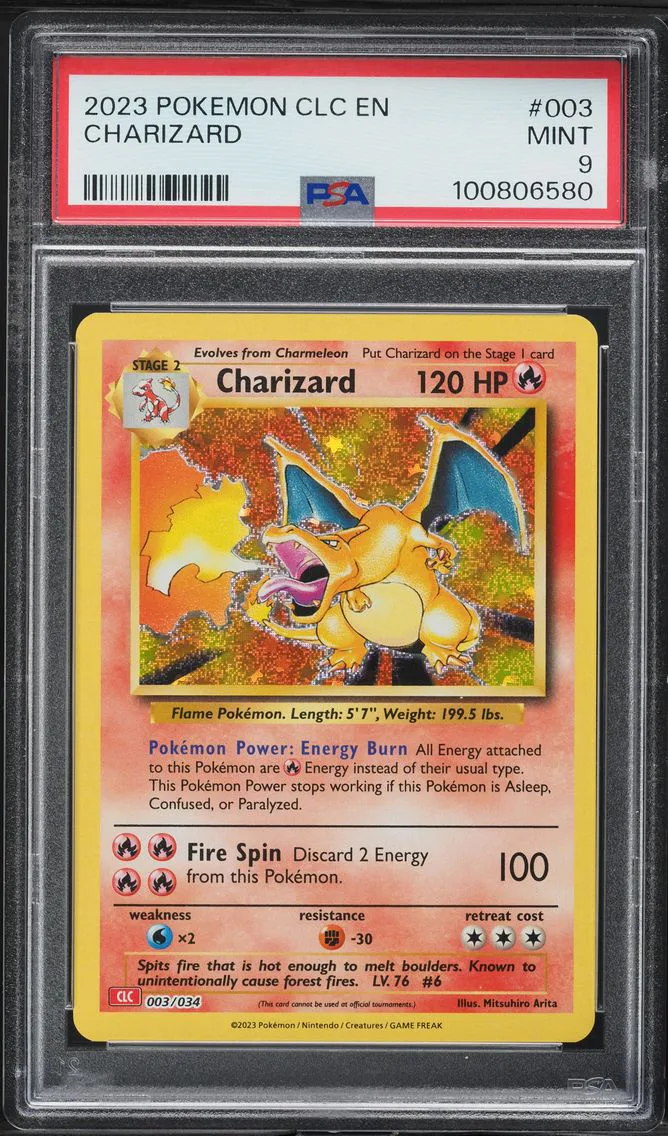 2023 #003 Charizard PSA 9 Clc-Trading Card Game Classic Charizard & HO-Oh EX Deck Pokemon