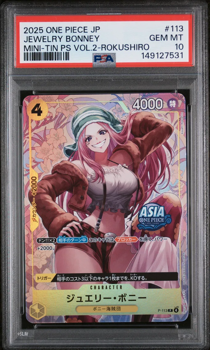 2025 #113 Jewelry Bonney PSA 10 One Piece Japanese Mini-Tin Pack Set Vol.2
