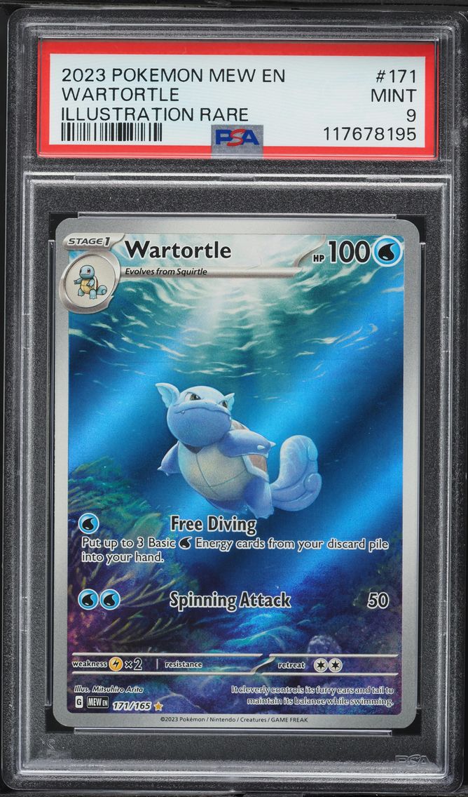 2023 #171 Wartortle PSA 9 Mew EN-151 Pokemon