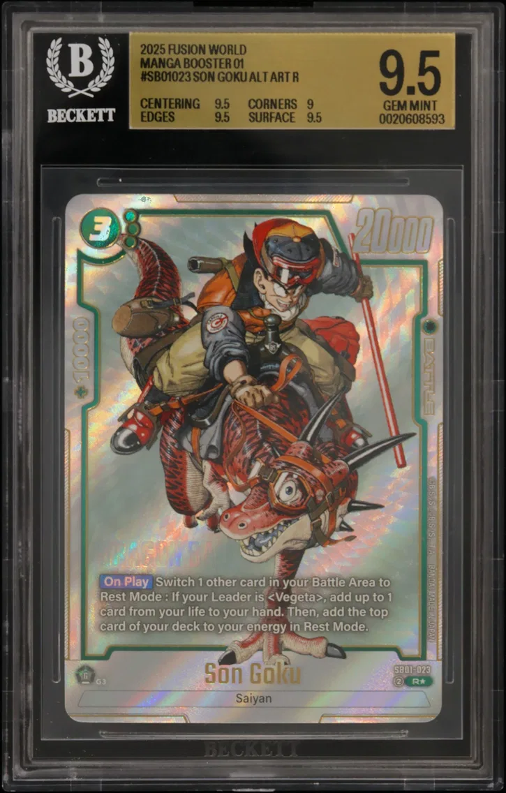 2025 #SB01023 Son Goku ALT ART R BGS 9.5 Dragon Ball Super Card Game Fusion World Manga Booster 01