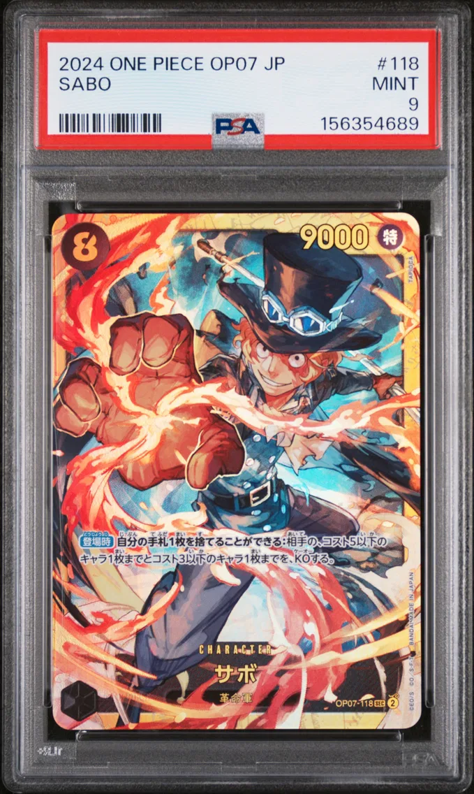 2024 #118 Sabo PSA 9 One Piece Japanese OP07-500 Years in the Future