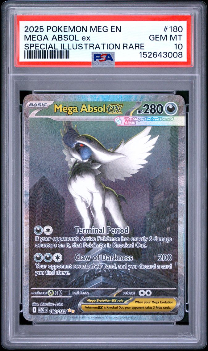 2025 #180 Mega Absol EX PSA 10 Meg EN-Mega Evolution