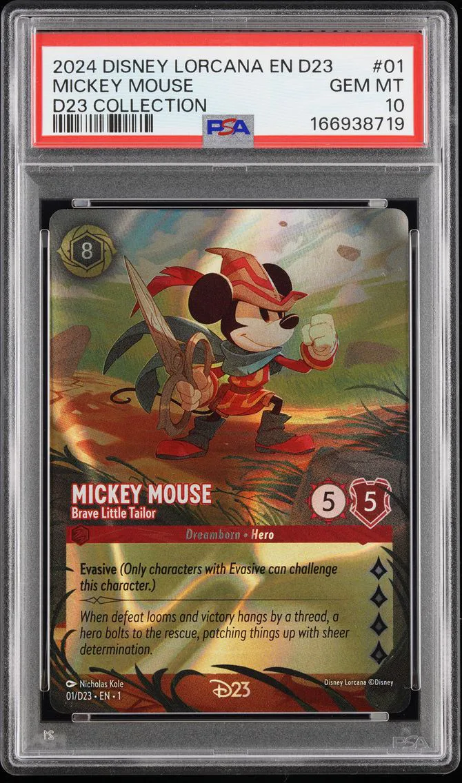2024 #01 Mickey Mouse - Brave Little Tailor PSA 10 Disney Lorcana EN D23-D23 Expo Promo
