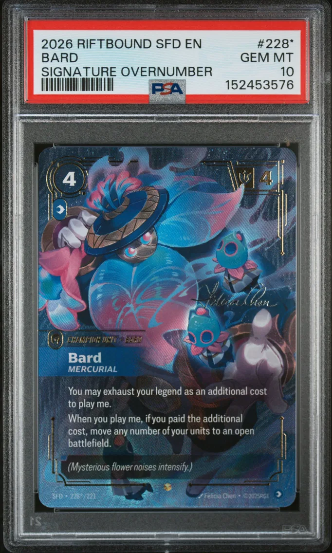 2026 #228* Bard - Mercurial PSA 10 Riftbound: League of Legends Sfd-Spiritforged