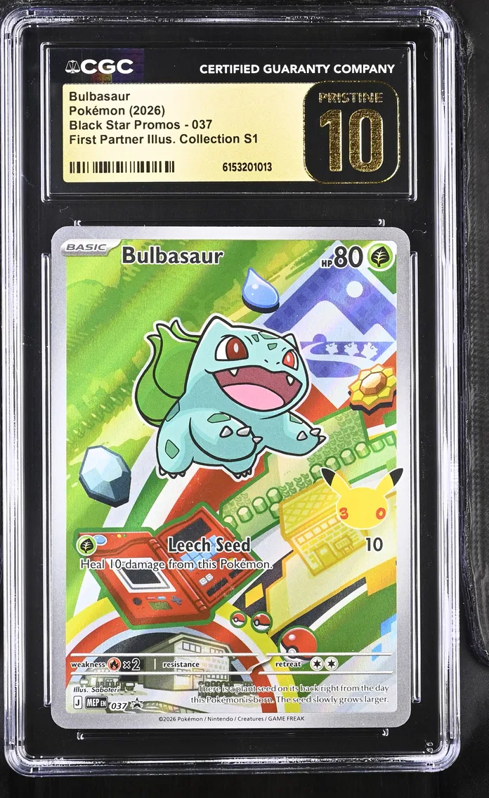 2026 #037 Bulbasaur CGC 10 Pristine Black Star Promos - Mega Evolution MEP EN - English
