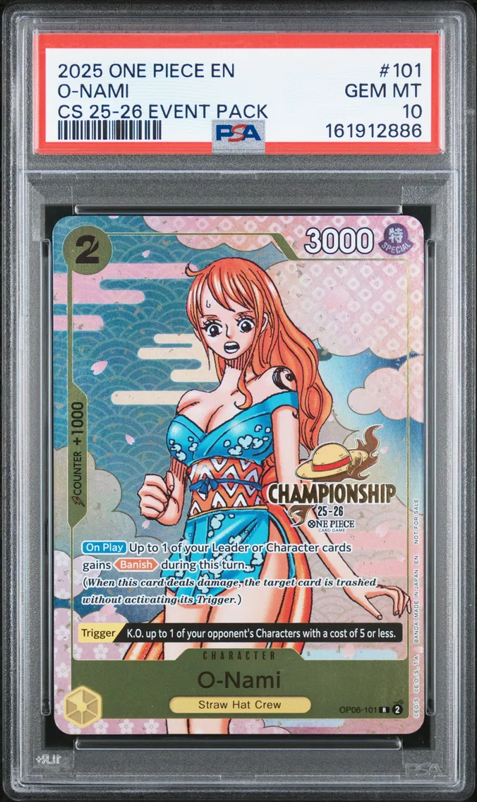 2025 #101 O-Nami PSA 10 One Piece Championship 2025-26 Event Pack