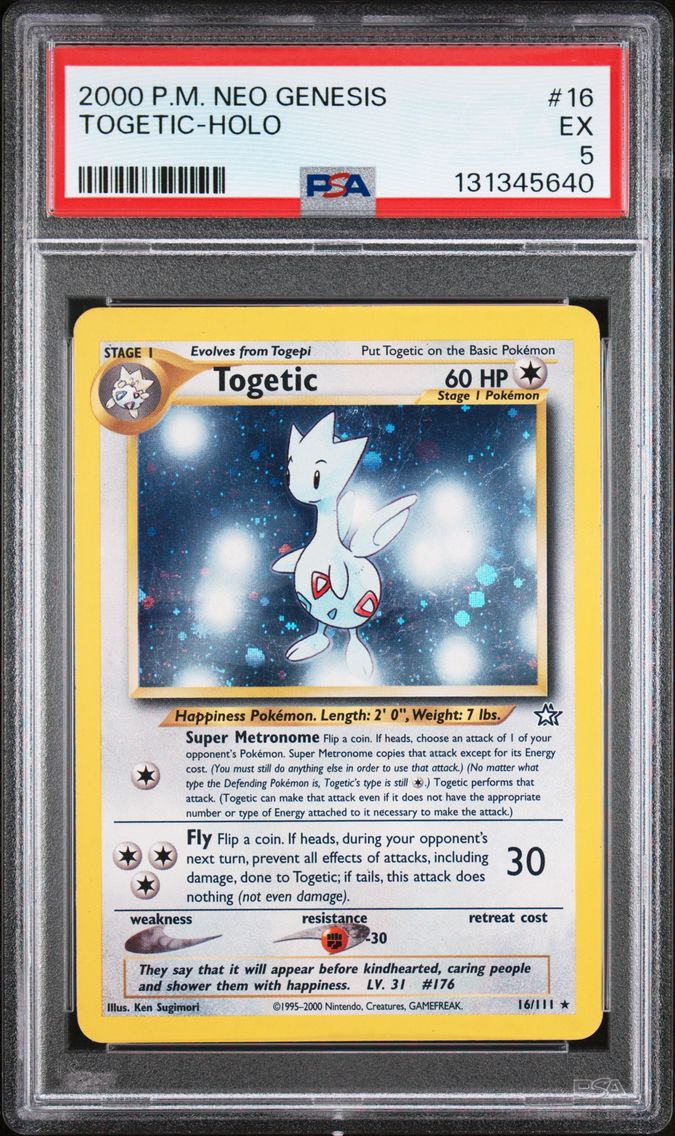 2000 #16 Togetic-Holo PSA 5 Neo Genesis Pokemon