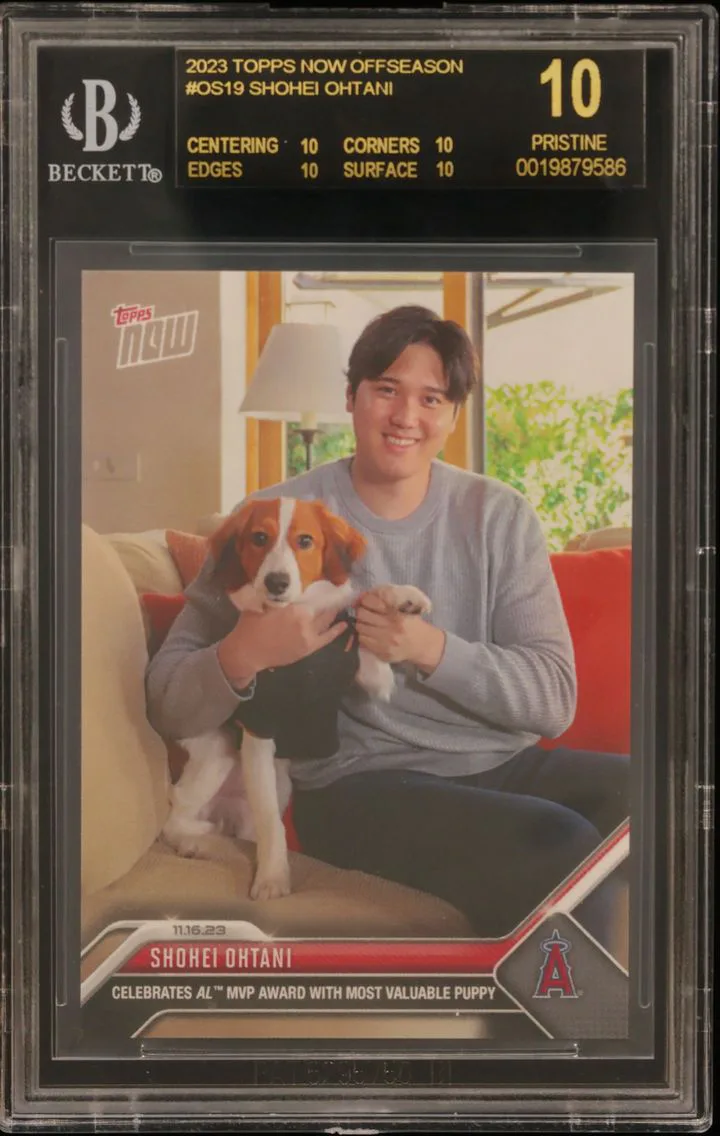 2023 #OS19 Shohei Ohtani/37585* BGS 10 Topps Now Offseason