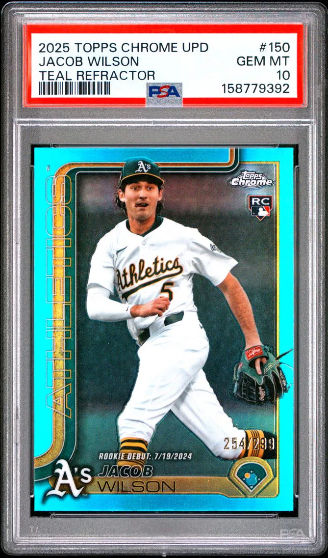 2025 #150 JACOB WILSON PSA 10 Topps Chrome Update