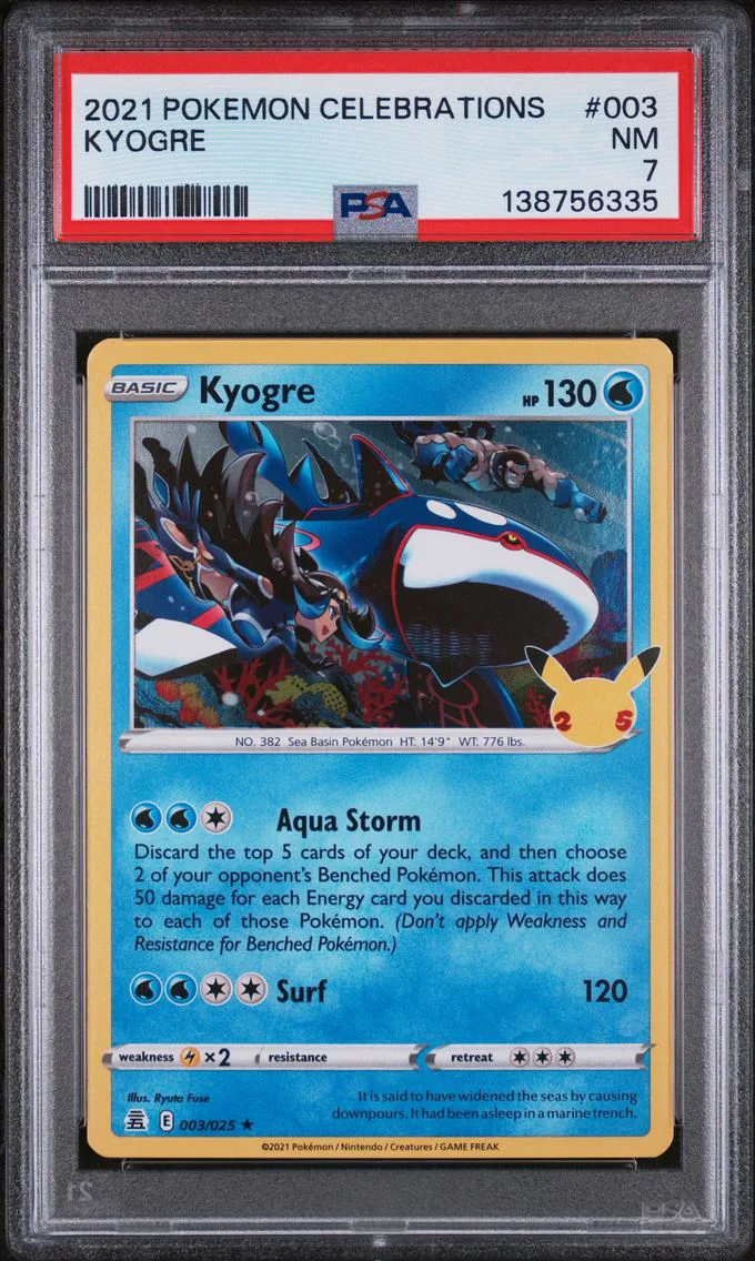 2021 #003 Kyogre PSA 7 Celebrations