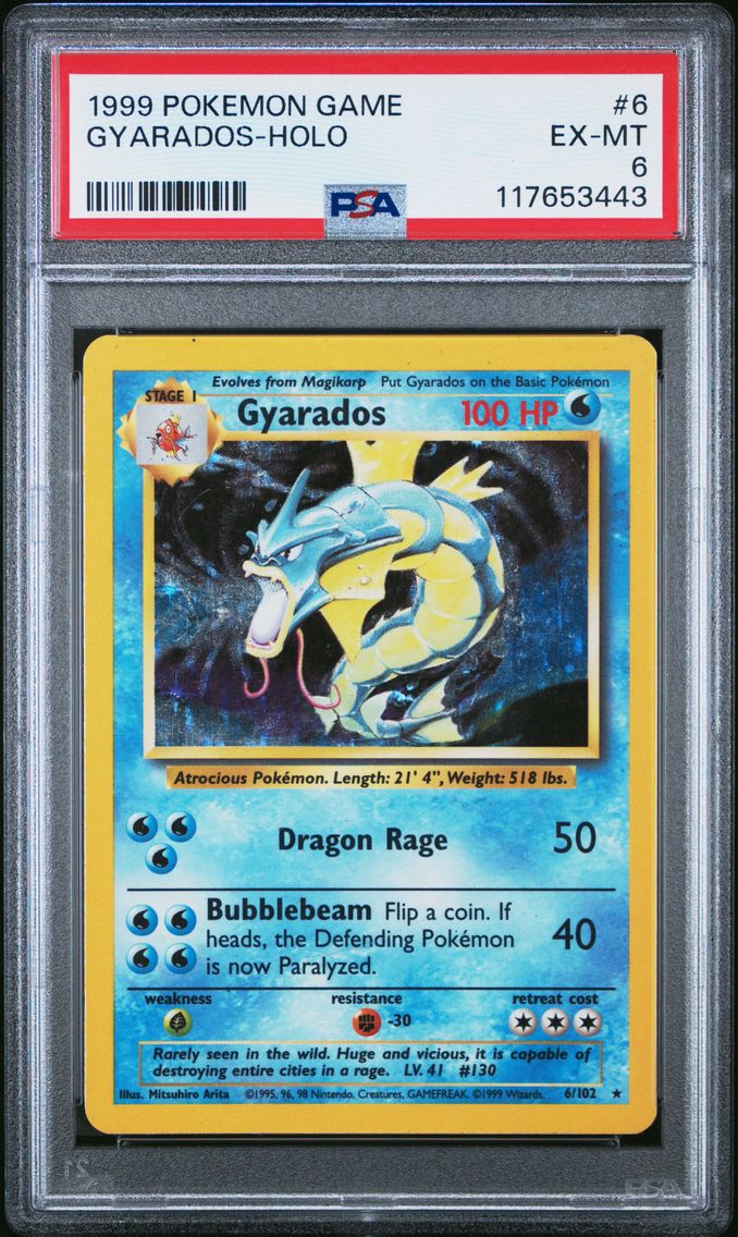 1999 #6 Gyarados-Holo PSA 6 Game